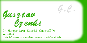 gusztav czenki business card